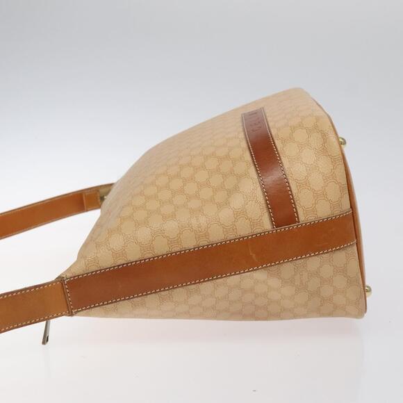CELINE Macadam Canvas Shoulder Bag Pvc Leather Beige Gold - Picture 5 of 13